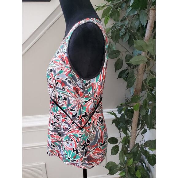 Nine West Womens Multicolor Polyester Sleeveless Round Neck Top Blouse Size M - Picture 5 of 14